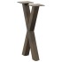 Patas de mesa centro forma X 2uds acero natural 28x(42-43)