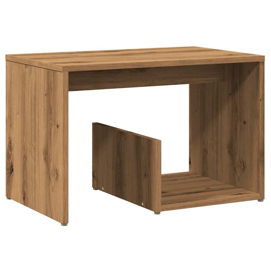 Mesa auxiliar de madera de ingeniería roble artisan 59x36x38