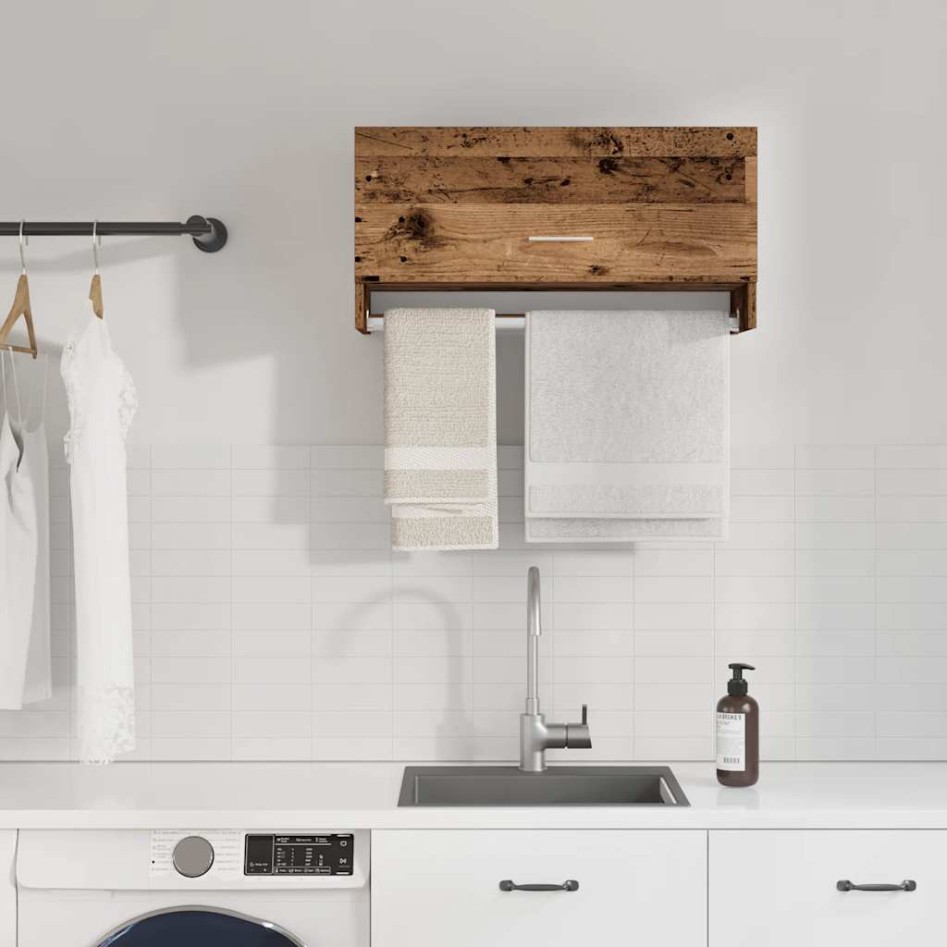 Armario de madera contrachapada envejecida 70x32,5x35