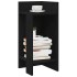 Mesa auxiliar con estante negra 25,5x27x60