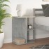 Mesita de noche madera contrachapada gris hormigón
