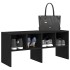 Zapatero apilable roble negro 89,5x30x40
