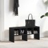 Zapatero apilable roble negro 89,5x30x40