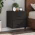Mesita de noche de pared negra 40x31x39,5