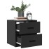Mesita de noche de pared negra 40x31x39,5