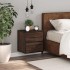 Mesita de noche de pared color roble marrón 40x31x39,5