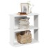 Librería 3 niveles madera ingeniería blanco 60x30x60