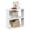 Librería 3 niveles madera ingeniería blanco 60x30x60 cm