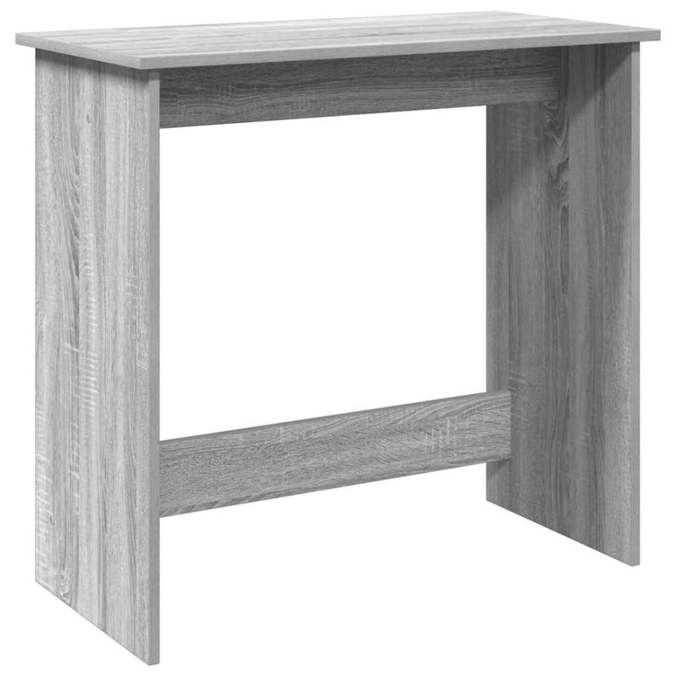 Escritorio de madera contrachapada gris Sonoma 80x40x75
