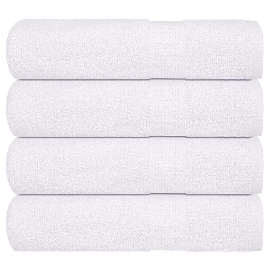 Toallas de Baño 4 uds blanco 100x150 cm 360 g/m² 100%