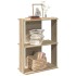 Librería 3 estantes madera ingeniería roble sonoma 60x30x80