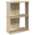 Librería 3 estantes madera ingeniería roble sonoma 60x30x80