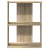 Librería 3 estantes madera ingeniería roble sonoma 60x30x80