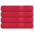 Toallas de sauna 4 uds 100% algodón rojo 80x200 cm 360