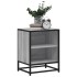 Mesita noche madera de ingeniería gris sonoma 40x31x50 cm