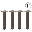 Patas para mesa de centro 4 uds acero acero natural 30-32 cm