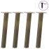 Patas para mesa de centro 4 uds acero acero natural 42
