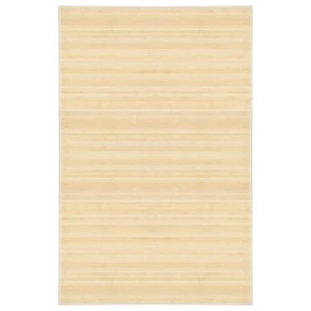 Alfombra de bambú color natural 100x160