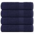 Toallas de baño 4 uds azul marino 100x150cm 360gsm 100%