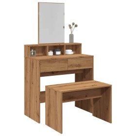 Taburete vestidor madera contrachapada artisan roble