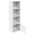 Estantería de madera de ingeniería blanca 31x24x102