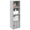 Estantería madera de ingeniería gris sonoma 31x24x102 cm