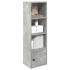 Estantería de madera de ingeniería gris hormigón 31x24x102