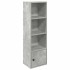 Estantería de madera de ingeniería gris hormigón 31x24x102