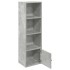 Estantería de madera de ingeniería gris hormigón 31x24x102