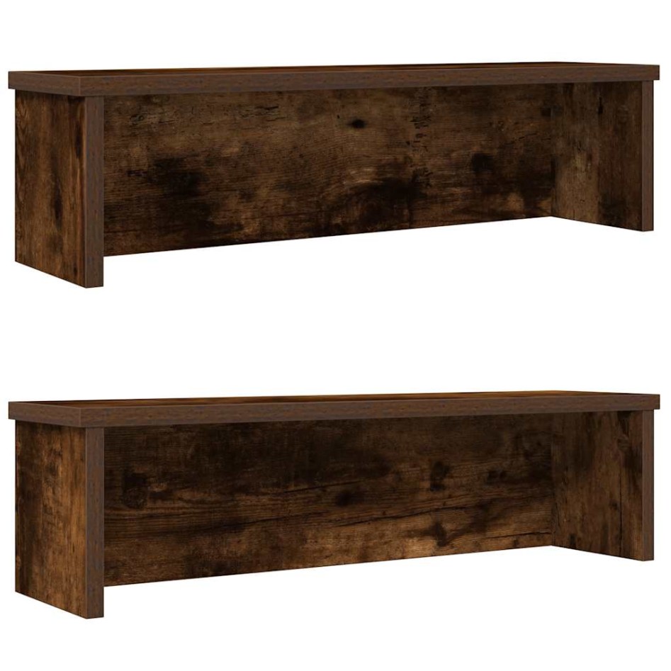 Estantes de cocina apilables 2 uds roble ahumado 60x15x16