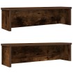 Estantes de cocina apilables 2 uds roble ahumado 60x15x16 cm
