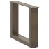 Patas de mesa centro forma U 2uds acero natural 30x(30-31)