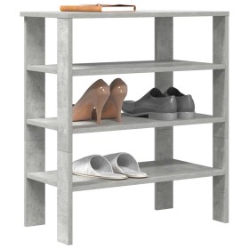 Mueble zapatero madera contrachapada gris hormigón 61x32x70