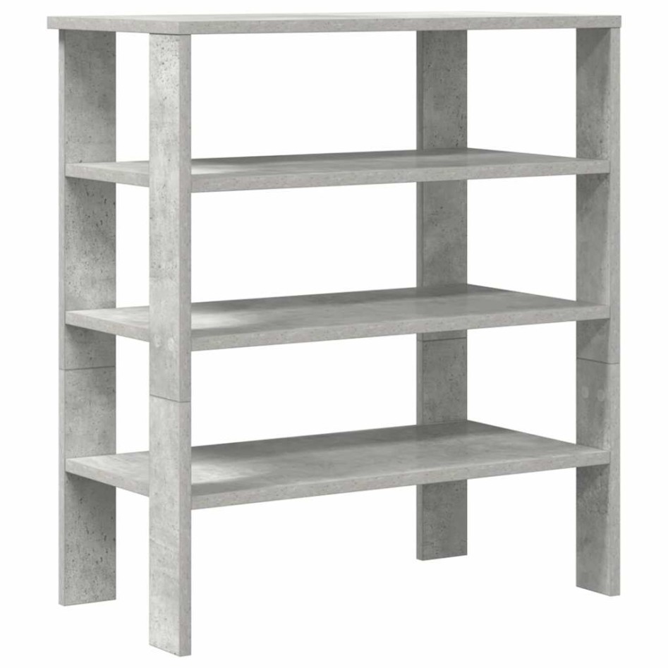 Mueble zapatero madera contrachapada gris hormigón 61x32x70