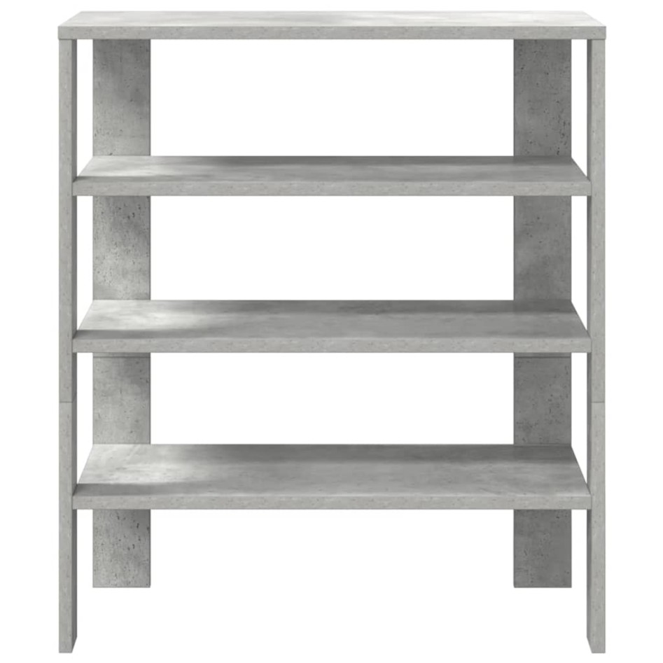 Mueble zapatero madera contrachapada gris hormigón 61x32x70