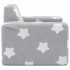 Sofá para niños felpa suave gris claro con