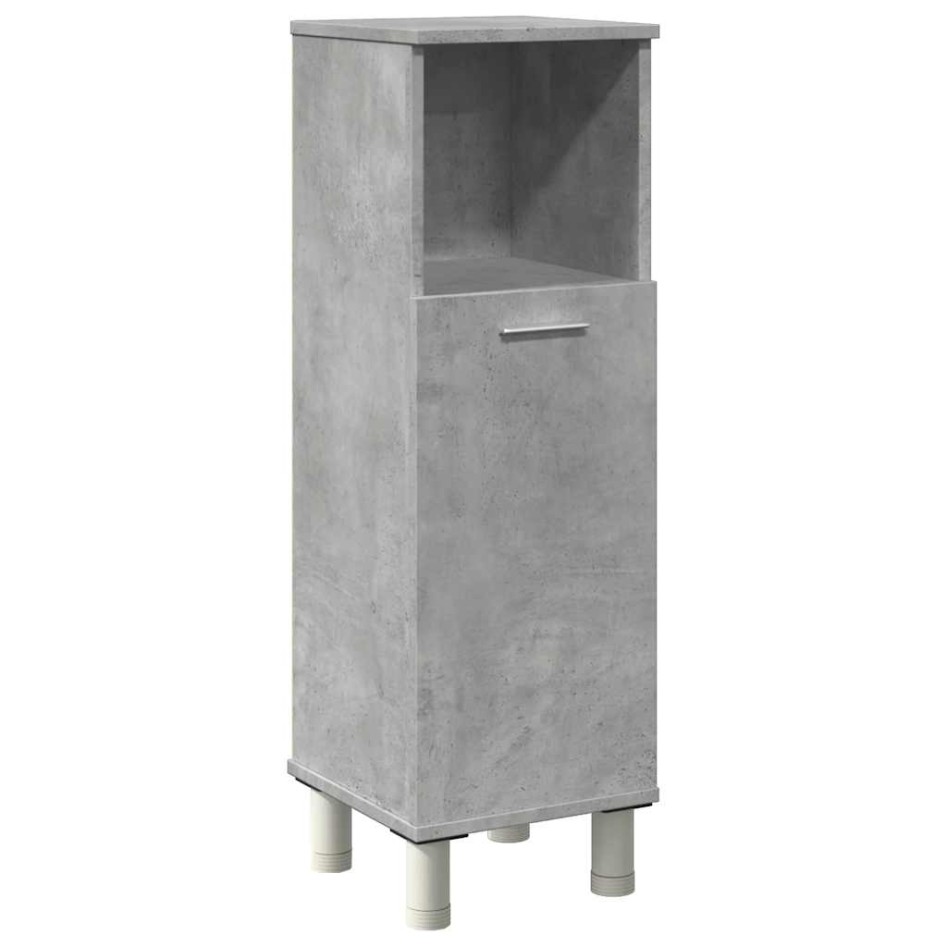 Armario de baño madera contrachapada gris 30x30x95
