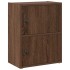 Estantería de madera de ingeniería marrón roble 40x24x52