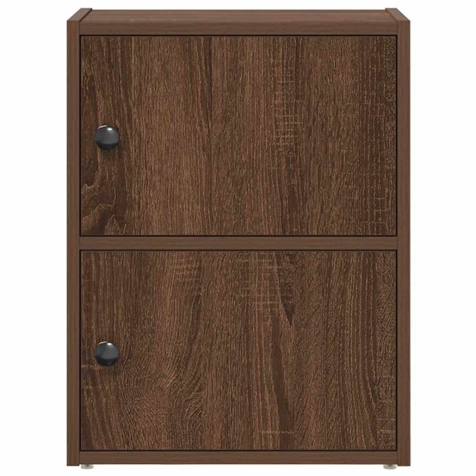 Estantería de madera de ingeniería marrón roble 40x24x52