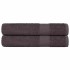Toallas de sauna 2 uds 100% algodón antracita 80x200 cm 360