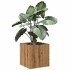 Jardinera de madera contrachapada roble artesanal 40x40x40