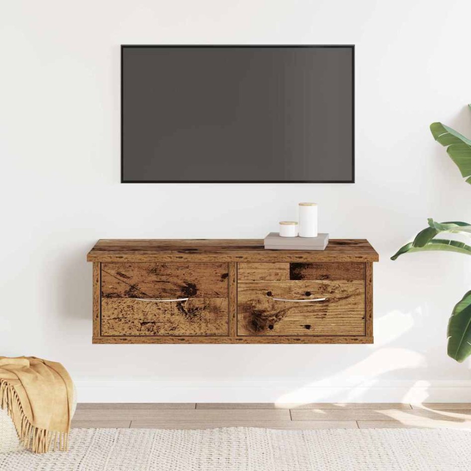 Armario pared madera ingeniería madera envejecida 60x26x18,5