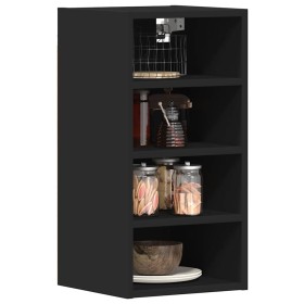 Armario colgante de cocina contrachapada negro 30x29,5x60