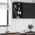 Armario colgante de cocina contrachapada negro 30x29,5x60