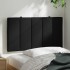 Cabecero de cama acolchado tela negro 90