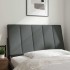Cabecero de cama acolchado tela gris oscuro 100