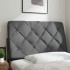Cabecero de cama acolchado tela gris oscuro 80