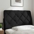 Cabecero de cama acolchado tela negro 90