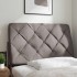Cabecero de cama acolchado tela gris taupé 90