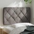 Cabecero de cama acolchado tela gris taupé 90